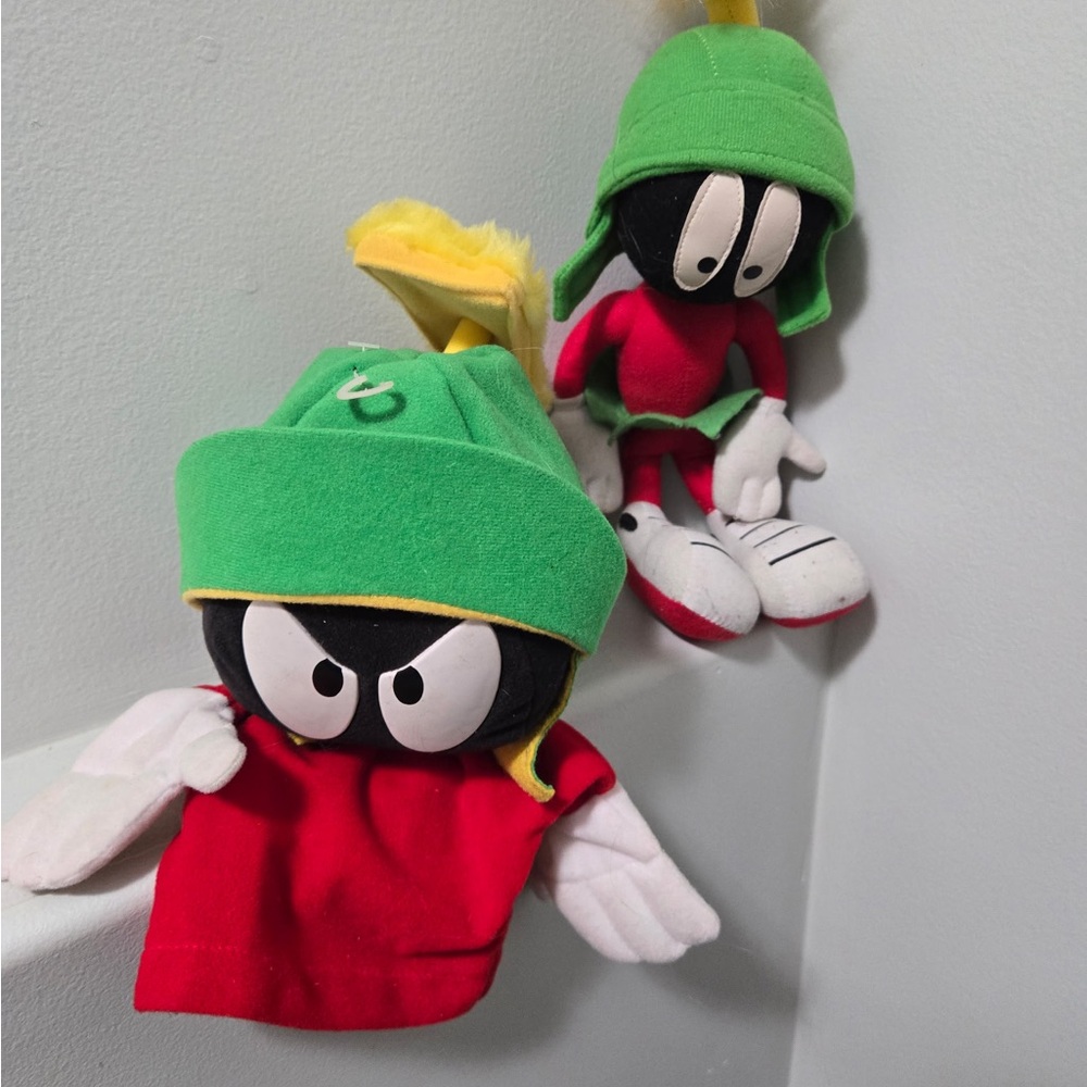 Marvin the Martian Plush Duo plush and puppet vintage looney tunes warner bros